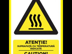 Placuta pentru suprafata cu temperatura ridicata caution high temperature surface